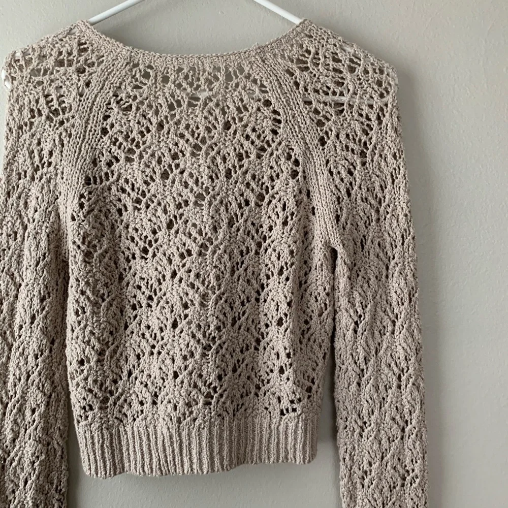 NWOT Free People Crop Button Sweater